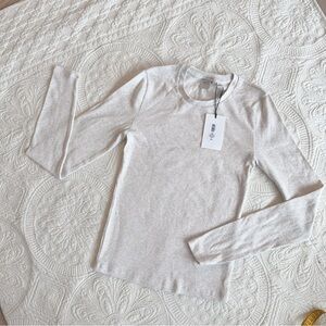 NWT 102669 Aritzia homestretch crew heather light oatmeal S